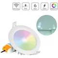 MiBoxer RGB+CCT LED Einbaustrahler rund weiss 6W IP54 Ø111mm 2.4GHz WiFiready FU...