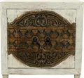 Orientalische Kommode Sideboard Aswa 90cm Shabby Weiß | Orient Vintage Kommodenschrank orientalisch Handverziert | Indische Landhaus Anrichte aus Holz | Asiatische Möbel aus Indien
