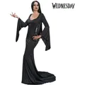 CHAKS Kostüm Morticia Addams Halloween Kleid für Erwachsene S | S