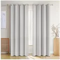 Blumtal Verdunkelungsvorhang 2er-Set Gardinen Wärmeisolierend Blickdicht (2 St), Ösen, verdunkelnd, mit Ösen grau 140 cm x 175 cm