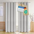 Blumtal 2er-Set Gardinen Verdunklungsvorhänge Blickdicht - Elegante Wärmeisolierende Vorhänge mit Ösen, Thermovorhang für alle Fenster und Jahreszeiten, 175 x 140 cm, Moonlight Grey - Grau
