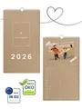 UNITURE® - Bastelkalender 2026 Fotokalender [Langes Format] - DIY Kalender zum Foto einkleben für kreative Momente - Kalender zum selber gestalten (Kraftpapier) - Ideal als Geschenk
