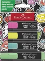 Faber-Castell 254690 Graffiti Neon Textmarker Set 4 Stück, Highlighter Pens mit Präzisions-Keilspitze, Leuchtende Graffiti Neonfarben, Ergonomisches flaches Design