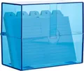 WEDO Karteikasten A8 quer blau transparent bestückt