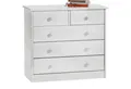 IDIMEX Kommode RONDO, Kommode Anrichte Sideboard mit 5 Schubladen Kiefer massiv lackiert in