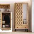 Garderobenschrank 88x192cm 'Ontario' Akazie massiv
