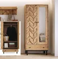 Garderobenschrank 88x192cm  Massivholz Akazie massiv NEU OVP!!!