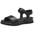 Tamaris WIDE FIT MultiAdjustable, comfortFit aus Leder Plateausandaletten MultiAdjustable schwarz 42 EU