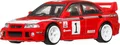 Hot Wheels Mitsubishi Lancer Evolution VI Autokultur-Fahrzeug, hochwertiges Spielzeugauto im Maßstab 1:64 aus Druckguss mit Real Riders-Reifen und Metall-/Metallkarosserie und -Fahrgestell, JKF19
