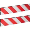 Relaxdays Wandschutzmatte 2er Set EVA Rot Weiß Selbstklebend Reflektierend 50 cm x 10 cm x 1,5 cm 30 g