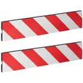 Relaxdays Garagen Wandschutz Ecke 2er Set Weiß,Rot