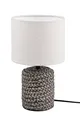 Reality Leuchten Tischleuchte Mala R50941044, Fuß Keramik braun, Stoffschirm beige, exklusiv 1x E14, Durchm. 15cm / Höhe 26cm