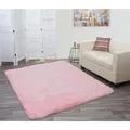 Teppich MCW-F69, Shaggy Läufer Hochflor Langflor, Stoff/Textil flauschig weich 230x160cm ~ rosa