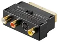 Goobay Scart zu Composite Audio Video und S-Video Adapter, IN/OUT - Scart-Stecker (21-Pin) > 3x Cinch-Buchse + Mini-DIN 4-Buchse (S-Video)
