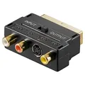 Scart Zu Composite Audio Video Und S-video Adapter, In/out, Scart-stecker (21-pin) 3x Cinch-buchse + Mini-din 4-buchse (s-video). Anschluss, Typ Scart-stecker (21-pin)