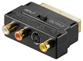 Goobay 50499 Scart zu Composite Audio Video und S-Video Adapter, IN/OUT, Scartst