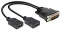 Adapterkabel Delock DMS-59 -> 2x HDMI St/Bu 0,25m