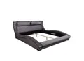 riess-ambiente Bett SWING 160x200cm grau Samt geschwungenes Doppelbett