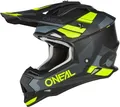 O'NEAL | Motocross-Helm | MX Enduro | ABS-Schale, Lüftungsöffnungen für optimale Kühlung | 2SRS Helmet SPYDE V.23 | Erwachsene | Schwarz Grau Neongelb | Größe XL (61/62 cm)