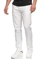 Indicode Herren Haverfield Stoffhose aus Leinen & Baumwolle | Herrenhose Freizeithose Männer Offwhite, L