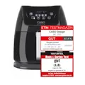 CASO | AF 255 Heißluftfritteuse 3 L, inkl. Grill-Rost | 1 kg, 60-200°C, Leistungsstark 1400 W, ohne Fett, Edelstahl-Innenraum, Schwarz
