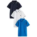Next Poloshirt Kurzärmelige Polohemden im 3er-Pack (3-tlg) blau 170 (15J)