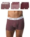 Snocks Boxershorts Herren aus Bio-Baumwolle (6er Pack) - Atmungsaktiv und Ideal für Sport und Alltag - Kein juckendes Etikett - Unterhosen Herren - Gr.XL, Farbe Rot Gestreift