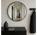 EDAXO Wandspiegel Runder Spiegel NOOR, Metallrahmen, Ø 80 cm, Hochwertiges Spiegelglas mit Splitterschutzfolie (PET)