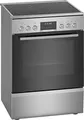 Bosch HKS79U250 Serie 6 Elektro-Standherd, 60 cm breit, Pyrolyse Selbstreinigung, AutoPilot 30 30 Automatikprogramme, 3D Heißluft Backen auf 3 Ebenen, erweiterbare Kochzone für großes Kochgeschirr