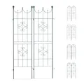 Relaxdays Metallpergola mit Gitter, 180 x 50 cm, 10026249_491