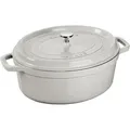 Staub La Cocotte Cocotte 29 cm, oval, Weisser Trüffel, Gusseisen