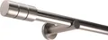 Deco-Raum Gardinenstange auf Maß Style Edelstahl-optik Endstück Zylinder 25mm – 160cm