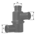 1x Thermostat, Kühlmittel GATES TH14580 passend für LADA MOSKVICH IZH