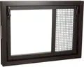WOLFA Mehrzweck Kipp-Fenster PLUS Kunststoff braun 700x400 mm mit Einfachglas un