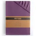 DecoKing Spannbettlaken 200x220 220x240 cm 100% gekämmte Baumwolle Pflaume Violett Spannbetttücher Jersey Boxspringbett Amber 200 x 220 220 x 240