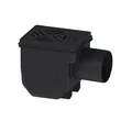 Kessel Kellerablauf Drehfix DN 100 aus ABS Schlitzrost schwarz