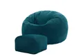 icon Sitzsack Erwachsene aus Cord „Kingston“ mit Hocker (Spar-Set, 1 x Sitzsack, 1 x Fußhocker), 85x50cm, Made in Germany, für Erwachsene & Kinder