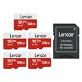 Lexar Micro SD Karte 128GB 5er Pack, Speicherkarte Micro SD mit Adapter, Bis zu 100 MB/s Lesegeschwindigkeit, UHS-I, U3, A1, V30, C10, 4K UHD microsdxc SD Karte für Kamera, Smartphone