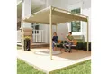 Outsunny Pergola mit magnetischem Pad, verstellbares Dach, BxTxH: 298x297x221 cm, (Terrassendachung, 1-tlg., Garten Pavillon), für Terrasse und Garten, Khaki