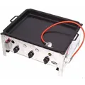 55510 + Pfanne 504 EDELSTAHL GASBRÄTER 10KW 3 flammig GASGRILL BRÄTER GRILL BBQ Grillwagen Pfanne SET 3
