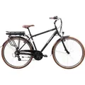 Schiano Ride Trekking E Bike 28 Zoll Pedelec Damen Herren 160-170 cm Elektrofahrrad 21 Gänge 375 Wh E Fahrrad Trekkingrad schwarz - Schwarz