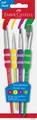 Faber Castell  Pinselset 4 Pinsel Synthetik Haar- Borstenpinsel 12 Rund 2,6,10