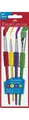 FABER CASTELL SCHULPINSEL PINSEL - SET 4ER SORT. MIT SOFTGRIFFSTÜCK NEU OVP