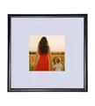 IDEAL TREND New Lifestyle Kunststoff Bilderrahmen mit Passepartout & Kunststoffglas Collage Wanddeko Poster Hoch- & Querformat: Farbe: Schwarz | Format: 20x20