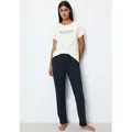 Marc O'Polo Pyjamahose Mix & Match Cotton-Woven mit elastischem Bund blau XS