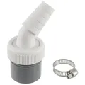 HUAREW Waschmaschine Abfluss Adapter DN 40 für den Geschirrspüler, Trockner, Waschmaschine, Winkel Waschinenanschluss mit Eingangsstutzen von 18-24 mm und Abgang 40mm Rohr mit Schlauchschelle
