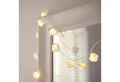 Lights4fun LED-Lichterkette 30er LED Rosen Lichterkette warmweiß