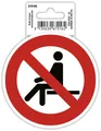 Klebeschild Sitzen verboten 10 cm