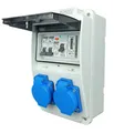 Stromverteiler 2x 230V mit Zähler, Fi Schutzschalter, C 16A Baustromverteiler