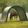 Shelter Logic Weidezelt "Run-In-Shed" Weideunterstand, 610 x 370 x 250 cm,grün,22,57 m2